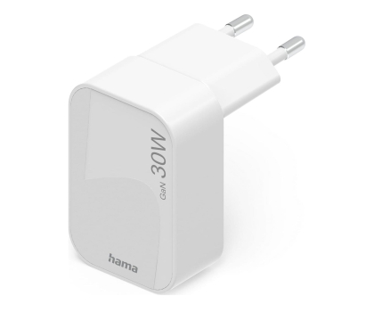 Ładowarka i akumulator Hama ŁADOWARKA SKŁADANA GAN 30W 1X USB-C BIAŁA